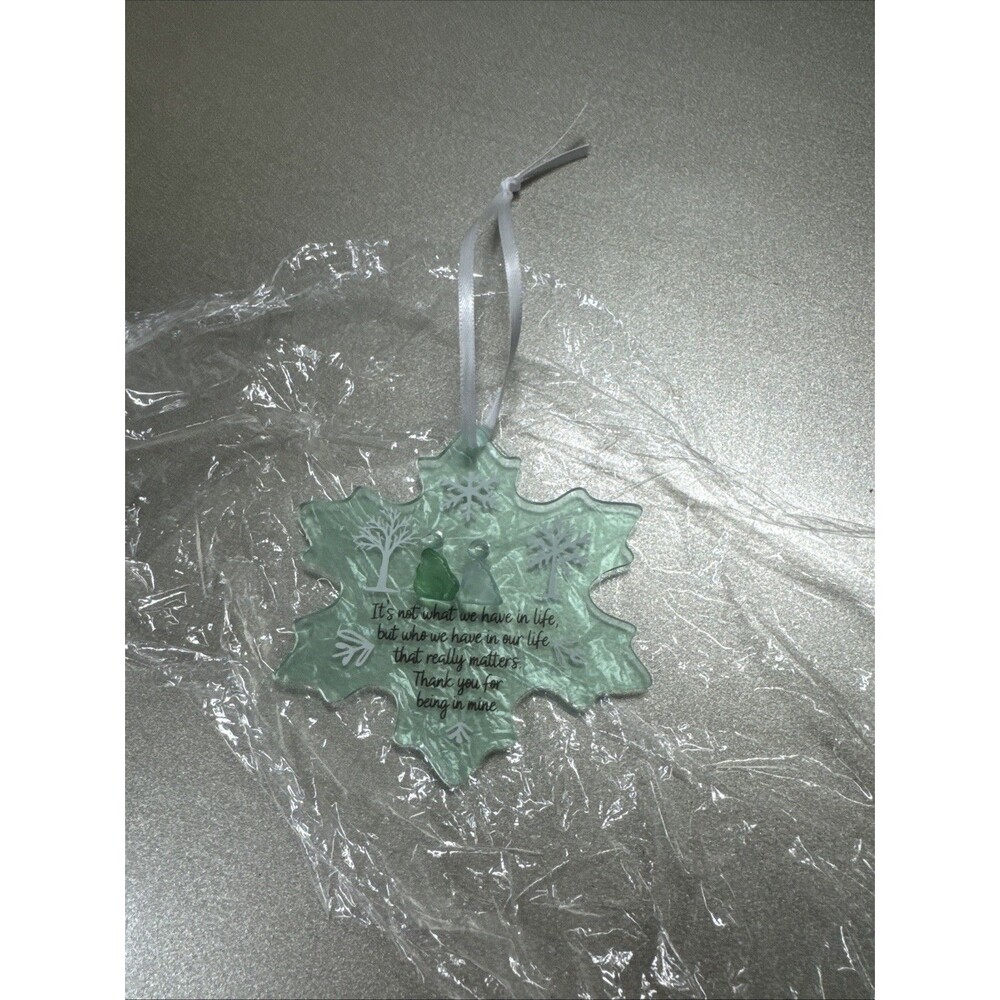 NEW Snowflake Shaped Sea Glass Friendship Decor Friendship Ornament Gift